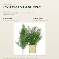 Grands arbres artificiels dans un pot tissé doré étanche à faible entretien pour la décoration intérieure du bureau à domicile