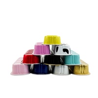 Contenant en aluminium jetable de qualité alimentaire coloré pour la cuisson, mini moule à pain avec couvercle en aluminium et cuillère en plastique, procédé de thermoformage