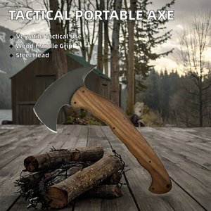 Thewizcrafts OEM Industrial Outdoor DIY Multipurpose Portable Tactical Stainless Steel Blade Wood Handle Chopping Cutting <b>Fire</b> - Product Image 2