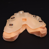 Guide chirurgical d'implant dentaire Ecolab, gabarit personnalisé en résine médicale CAD/CAM, manchons métalliques certifiés ISO 9001 pour usage oral