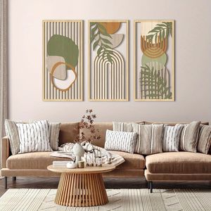 Décorations murales en bois creux de haute qualité K&B au design minimaliste pour la maison et l'hôtel, murs décoratifs suspendus - Product Image 3