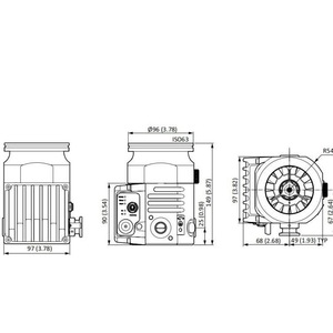 Pompe à vide industrielle sans huile refroidie par air Edwards nEXT85 DN40 à pompe turbomoléculaire - Product Image 1