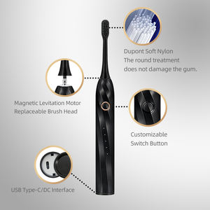 Brosse à dents sonique de voyage, batterie 1200 mAh, autonomie de plusieurs mois, 40400 VPM, 5 modes, poils DuPont, étanche IPX7 - Product Image 5