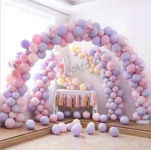 Diy decorations 5inch 10inch 18inch high quality multicolor macaron pastel balloon arch pink and purple balloon garland