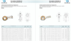 Joint d'articulation embout de tige autolubrifiant PHSA/POSA 5 6 8 10 12 joint de cylindre pièces automobiles Type <span class=keywords><strong>Fisheye</strong></span> - Product Image 5