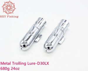 Señuelo de Pesca SXY FISHING D30LX, Cromado en Cobre, para Pesca de Arrastre, Cebo de Agua Media con Cabeza de Chorro y Hélice, Sin Anzuelos, para Pesca en Agua Salada - Product Image 3