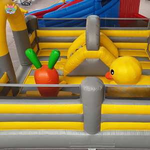 Castillo Inflable de PVC con Tobogán para Niños, Diseño de Patito, Portátil para Interiores/Exteriores - Product Image 4