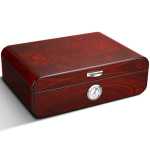 Vente chaude, humidor de voyage en bois de cèdre pour cigares, coffret de rangement laqué piano, humidificateur, fait à la main, étanche à l'humidité - Product Image 6