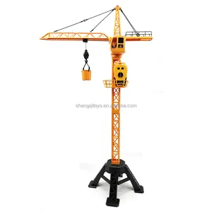 4 Channel RC Mega Tower Crane 99CM Tall 2.4GHz Remote Control Construction Site Toy Rotation Lift Model with Tower Z6826A