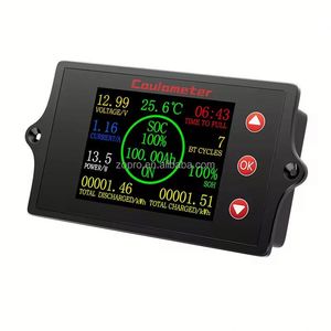 Peacefair PZEM-041 8-100V 50-500A <b>Battery</b> Coulometer Professional <b>Battery</b> <b>Tester</b> Monitor <b>Battery</b> Capacity Indicator Display - Product Image 1