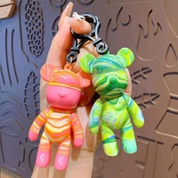 2025 meilleure vente bricolage créatif fluide ours fluide ours porte-clés mignon fluide lapin figurines peinture jouets