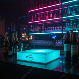 Rak Display Botol Akrilik Bercahaya & Lampu LED untuk Layanan Botol di Klub Malam, Dapat Disesuaikan - Product Image 6