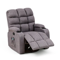 Fauteuil inclinable pivotant à bascule, monoplace, manuel ou électrique, collection de mobilier rembourré, fabrication sur mesure pour la maison