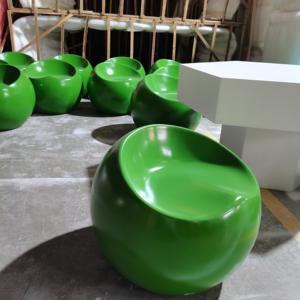 Grande sculpture abstraite en fibre de verre personnalisée, style art populaire, pour extérieur, jardin, avec table et siège intégrés, imperméable, peinte à la main, colorée, pour les loisirs - Product Image 4
