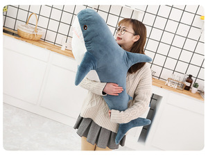 Adorabile Peluche a Forma di <span class=keywords><strong>Squalo</strong></span>, Giocattolo Morbido in Poliestere Imbottito con Cotone PP, Regalo Coccoloso - Product Image 5