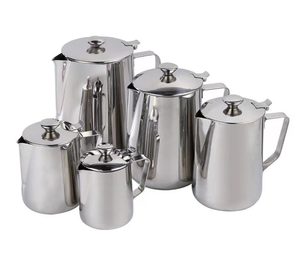 DFK01 Tasse en acier inoxydable épaissi avec motif dentelle, grande capacité, résistante à la chaleur, pour thé au lait, carafe à café - Product Image 1