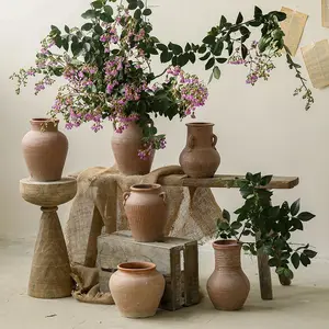 Vaso de flores terrocatta, vaso nórdico antigo para decoração de casa, vaso de flores para jardim, ideal para uso doméstico, mais vendido