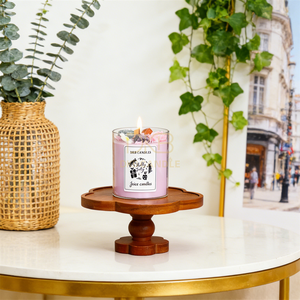 Vela Aromática Hecha a Mano con Flores Secas, Ecológica, para Decoración del Hogar, Cumpleaños, Bodas, con Fragancia Vegetal, de Cera de Soja - Product Image 1