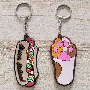 Porte-clés en silicone personnalisé de haute qualité, forme de loup de dessin animé, 2D/3D, en PVC, pour cadeaux promotionnels - Product Image 2