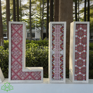 Custom Outdoor Mosaic <b>Letter</b> Sculpture <b>Light</b> with Ethnic Pattern Waterproof Landscape LED <b>Letter</b> Sign for Park Garden Decoration - Product Image 5