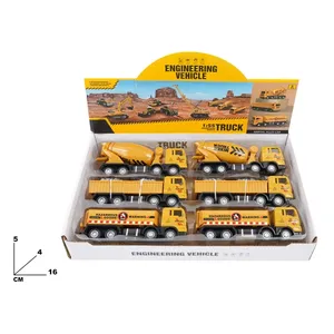 Camion de chantier 1:55 en métal moulé sous pression, ensemble de jouets de construction, modèles de voitures, MAZZEO GIOCATTOLI Italie - Product Image 1