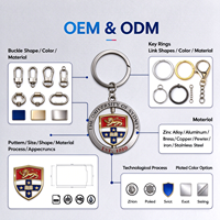 Porte-clés publicitaire en métal personnalisé avec logo de marque, design émaillé vierge, pour sacs de créateurs / Porte-clés en métal