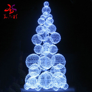 ไฟสร้างแบบจำลอง20FT 30ft 50ft 40ft ขนาดยักษ์ไฟ LED ลวดลายของต้นคริสต์มาสแบบสั่งทำ3D - Product Image 3