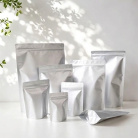 Sac en aluminium auto-scellant épaissi, sac d'emballage alimentaire anti-humidité à fond plat, sac de scellage pour thé