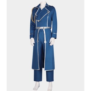 Costume da Uomo Adulto per Cosplay di Roy Mustang da Fullmetal Alchemist, Uniforme Blu da Combattimento AOKG-146 - Product Image 3