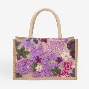 Perfect Quality Colorful <strong>Sequin</strong> Tote Bag Straw Woven Bag Women's Embroidery Woven <strong>Handbags</strong> - Product Image 6