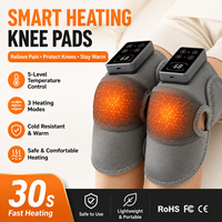 Masseur chauffant électrique sans fil pour les genoux avec vibration, appareil de thérapie rechargeable pour soulager les douleurs articulaires, pour les personnes âgées à usage domestique
