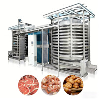 Congélateur à double spirale à commande automatique pour saucisses, jambon et produits carnés, directement de l'usine