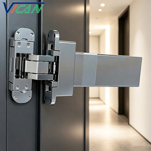 Charnière de porte dissimulée sur mesure pour usine, réglable 3 directions, 180° °   Charnière invisible pour porte intérieure secrète en bois - Product Image 1