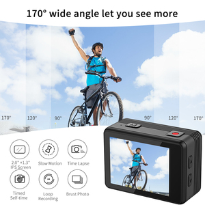 Caméra d'action miniature OEMODM pour l'extérieur, nouvelle sortie, 4K60fps, EIS, étanche à 30 m, double écran, WIFI, enregistrement, vision nocturne, CMOS - Product Image 2