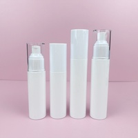 Flacon pulvérisateur de lotion blanc sur mesure 100ml 120ml 150ml 200ml avec bouchons blancs en PET, flacon pulvérisateur cosmétique vide pour faux cils
