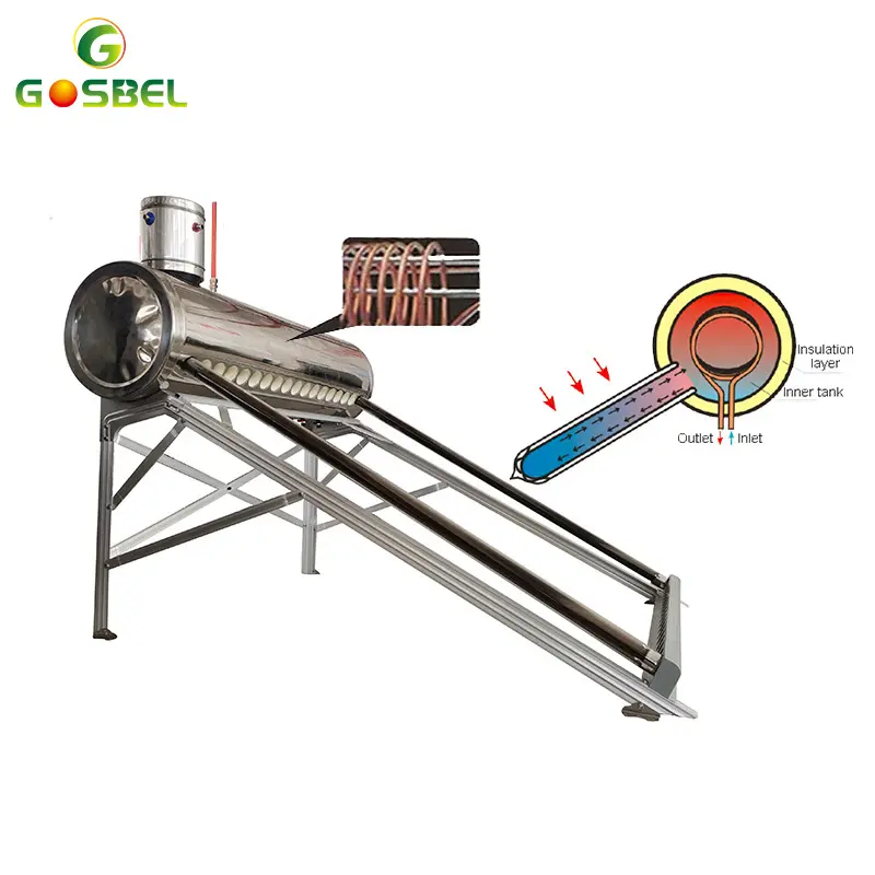 New Design 180l/240l/360l GOSBEL Solar Swimming Pool Heating System Copper Coil Solar Water Heater Price