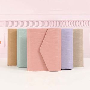 Custom X515 -1 Best Selling 18 Colored A6 Pebble Leather 6 Gold Ring Minimalist Agenda Planner Budget Binder Fly <b>Leaf</b> Avail - Product Image 3