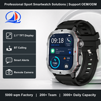 OEM 2,1 Zoll TFT Smartwatch mit BT-Anruffunktion, Smart-Alarmen, Schrittzählung und Fernüberwachung für Herren-Fitnessmarken