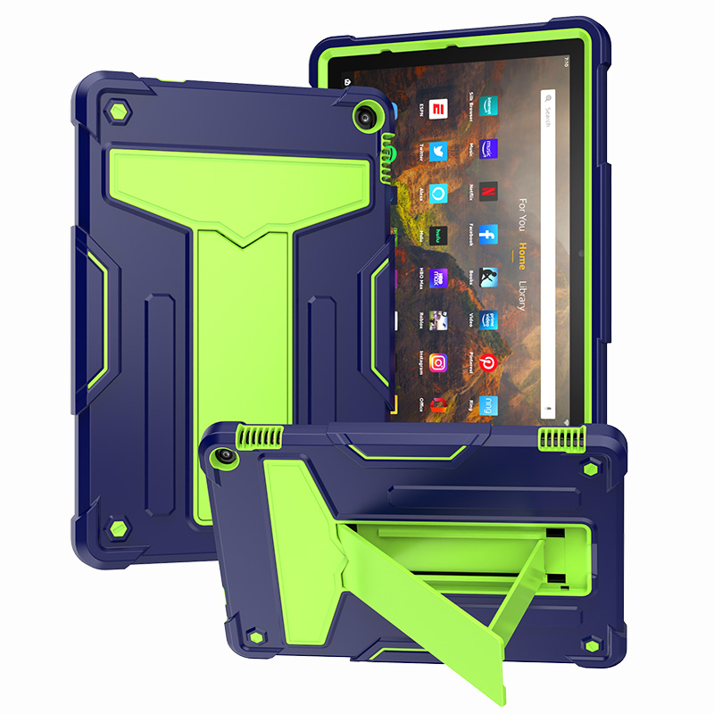 Heavy Duty 3 in 1 Hybrid Rugged Plastic Silicone hybrid Case For Amazon HD10 2021 10.1 inch Tablet Shockproof Covers