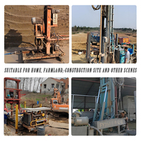 Machine de forage de puits d'eau hydraulique portable pour l'agriculture et la construction, machine de forage de puits d'eau miniature pour l'approvisionnement en eau des villages