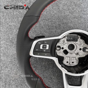 เหมาะสำหรับ Volkswagen VW Golf 4 5 6 7 7.5 8 MK4 5 6 7 7.5 8 R GTI GTE พวงมาลัยสปอร์ตหนังที่ไม่ทำลาย - Product Image 2