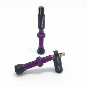 Bike <span class=keywords><strong>Presta</strong></span> Tubeless Valve Cap Cubierta antipolvo con función de extracción de núcleo de válvula Herramienta de extracción Aleación de aluminio - Product Image 1