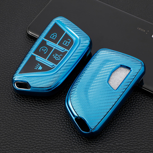 Funda de TPU suave de fibra de carbono para llave de coche, accesorio de carcasa para Cadillac XT5 XT4 XT6 CT5 CT6 CT4 XTS ATSL SRX, llavero, bolsa - Product Image 3