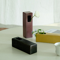 Vases en céramique carrés et droits, neufs, en gros, pour la décoration de la maison et du bureau