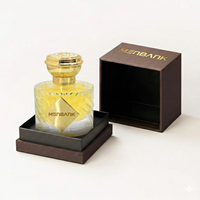Flacons de parfum vides de luxe écologiques 50ml/100ml, flacon pulvérisateur en verre à col serti, cylindre en verre transparent avec bouchons pulvérisateurs rechargeables
