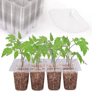 Hạt giống 6/12 tế bào mỗi khay microgreen nảy mầm thực vật nhựa 10x20 phát triển Khay Hạt giống bắt đầu bao gồm 1020