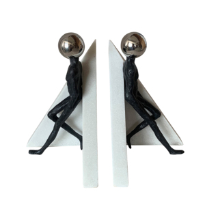 Fermalibri Moderni con Design a Figurina per Arredamento Casa, Accessori per Libreria, Scultura Decorativa Elegante - Product Image 1