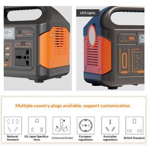 Banque d'alimentation portable d'urgence domestique 300W/220V, batterie LiFePO4 MPPT, écran LED, onduleur à onde sinusoïdale pure, sortie 110V - Product Image 2