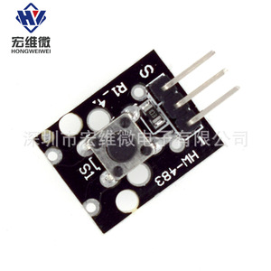 Module d'interrupteur à bouton-poussoir micro Hongwei KY-004, interrupteur tactile 1 position, alimentation standard - Product Image 1