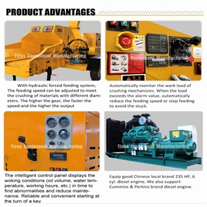 Mini déchiqueteuse de bois à tambour déchiqueteuse rentable grand broyeur de bois avec nouveau moteur et moteur pour les industries de la construction - Product Image 3
